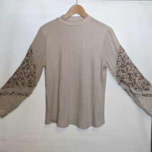 Maurices sweater mixed media lightweight crewneck